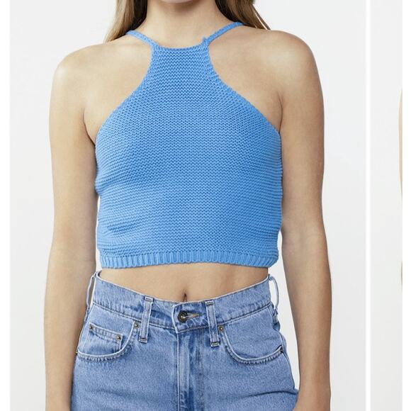 Bardot Electric Blue Eliana Knit Crop Camisole Top Size Small NWT‎ - Picture 5 of 5